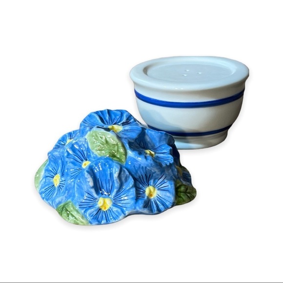 Blue Skies Salt and Pepper Flower Pot New in‎ Box by Certified Floral Ceramic - Picture 2 of 11